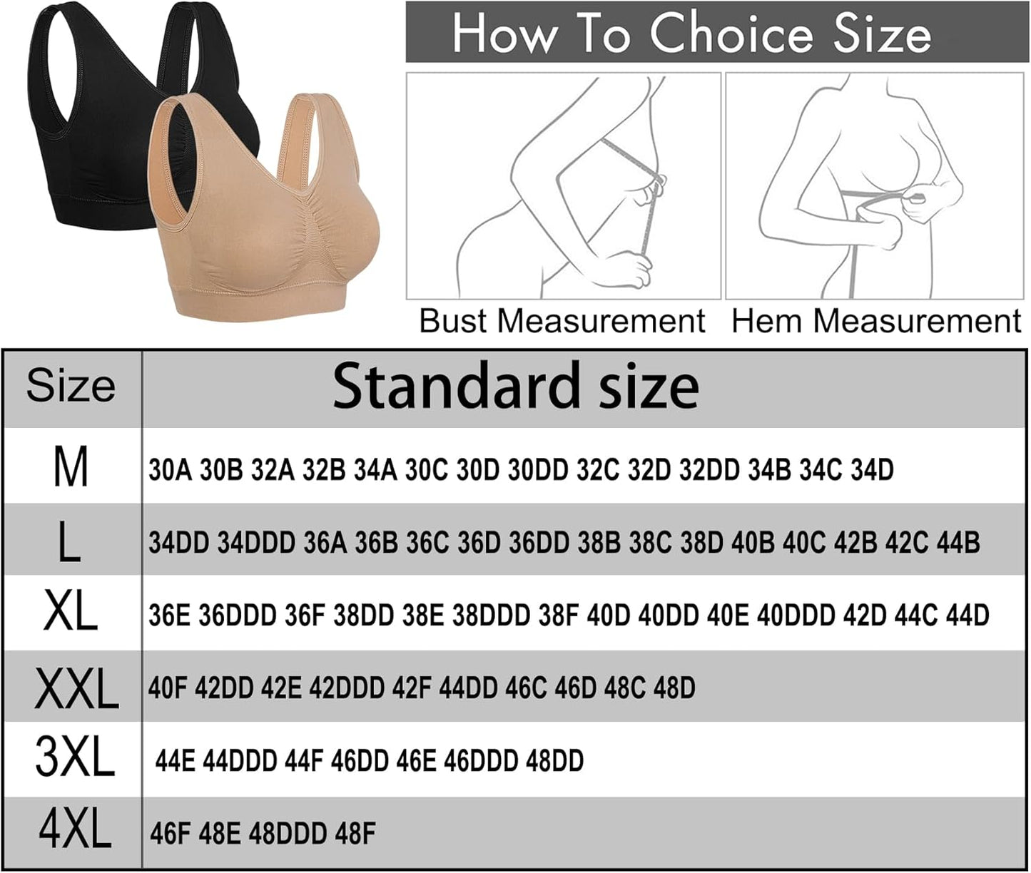 Ultimate Comfort: Women's 3-Pack Wirefree Padded Sports Bras for Medium Support in Workouts, Yoga, and Fitness