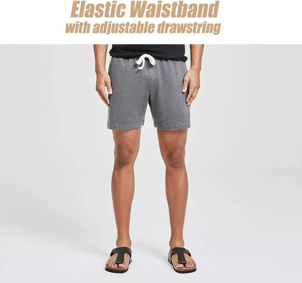 Men's 5.5" Athletic Gym Shorts - Comfortable Elastic Waist Jogger with Pockets for Workouts and Casual Wear