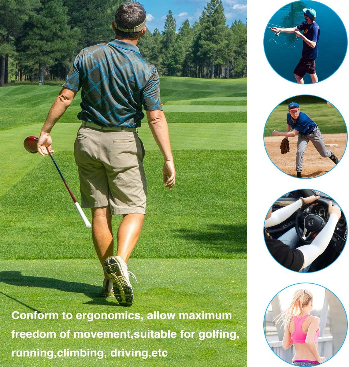 Ultimate UV Protection Arm Sleeves - Stay Cool and Safe for Driving, Cycling, Golf & Basketball!