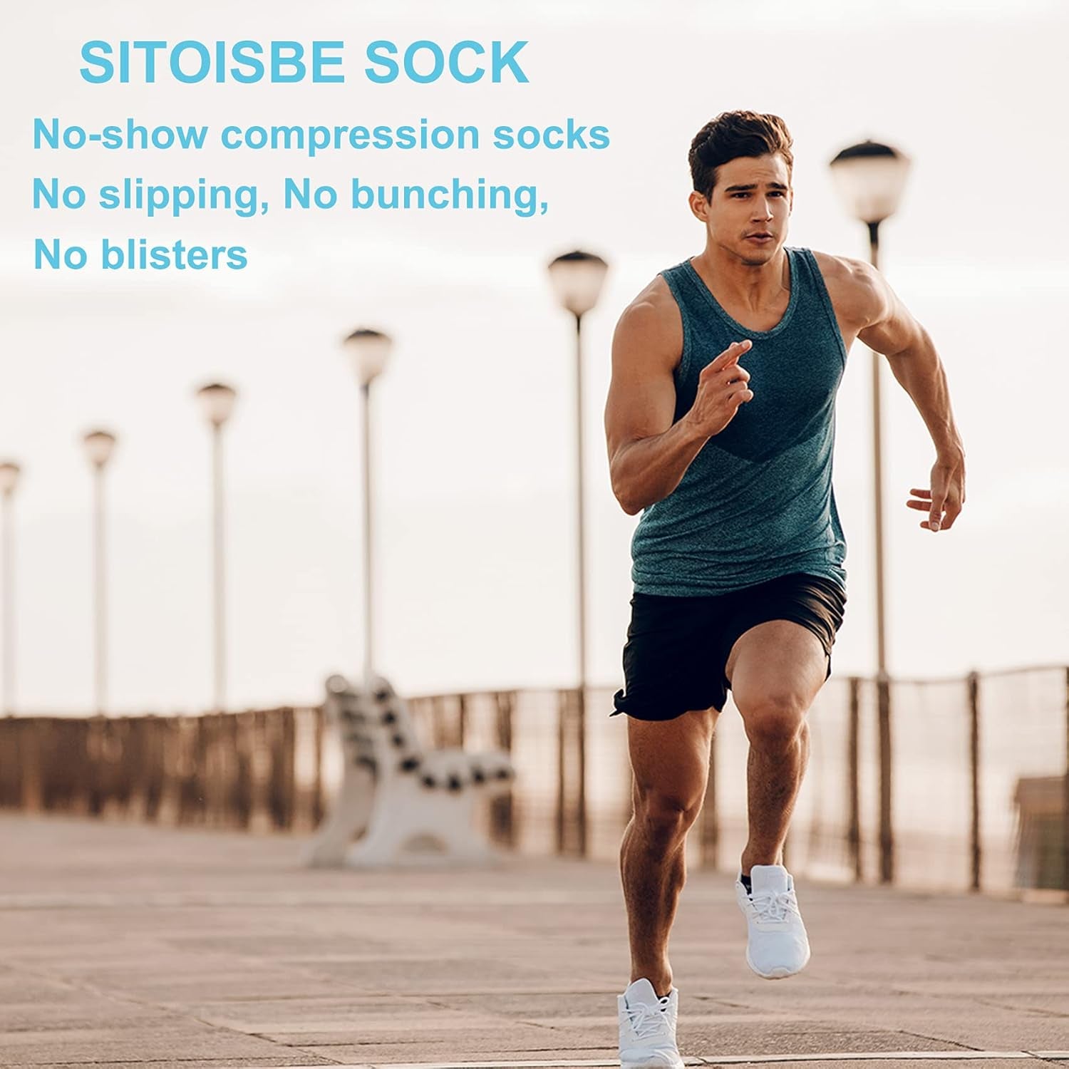 Ultimate No Show Sports Compression Socks for Men & Women - Boost Circulation (4/8 Pack)