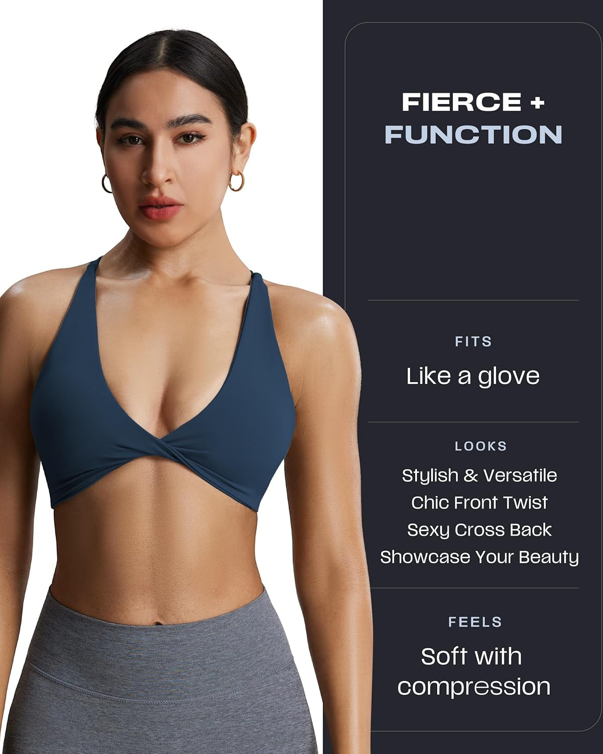 Sienna Women's Backless Padded Yoga Crop Top - Perfect for Low Impact Fitness