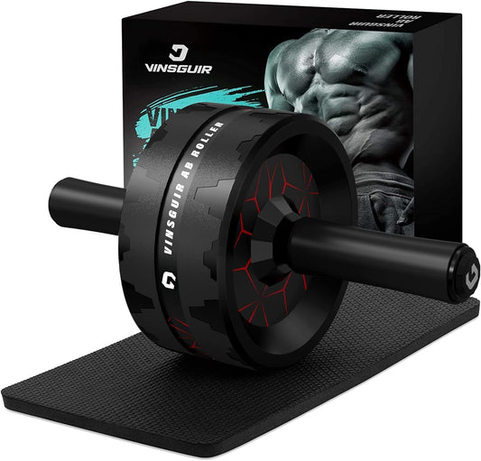 Ultimate Ab Roller Wheel with Knee Pad - Complete Core Workout & Full-Body Strength Training Equipment for Home Gym