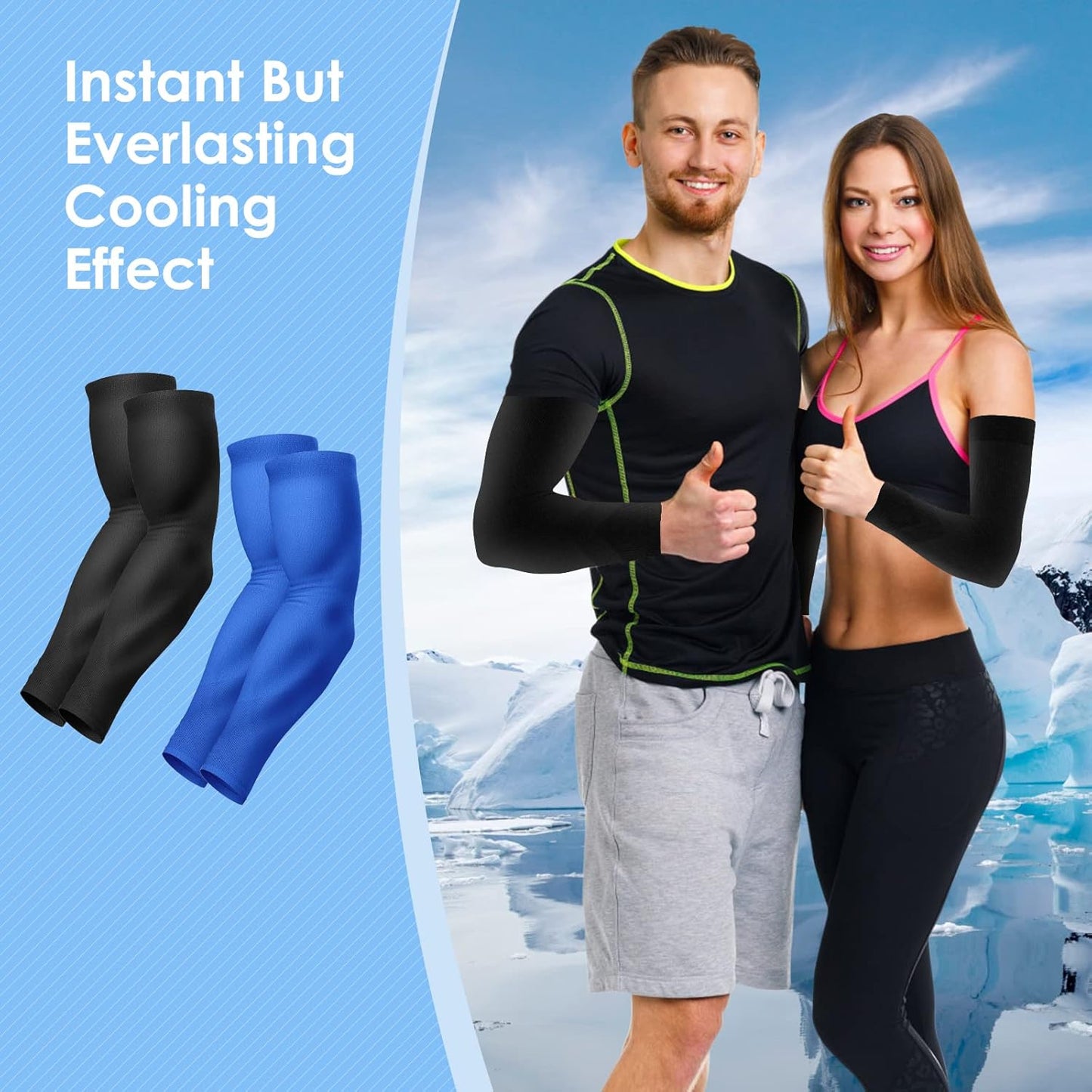 Ultimate UV Sun Protection Arm Sleeves for Men & Women - UPF 50 Sport Sleeves with Laundry Bag - Available in 2, 4, or 6 Pairs!