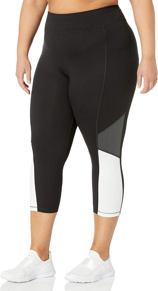 Stylish Women's Active Stretch Capri with Trendy Pieced Design