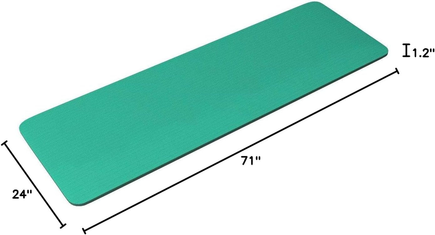 1/2-Inch Extra Thick High Density Anti-Tear Exercise Yoga Mat with Knee Pad and Carrying Strap, Multiple Colors