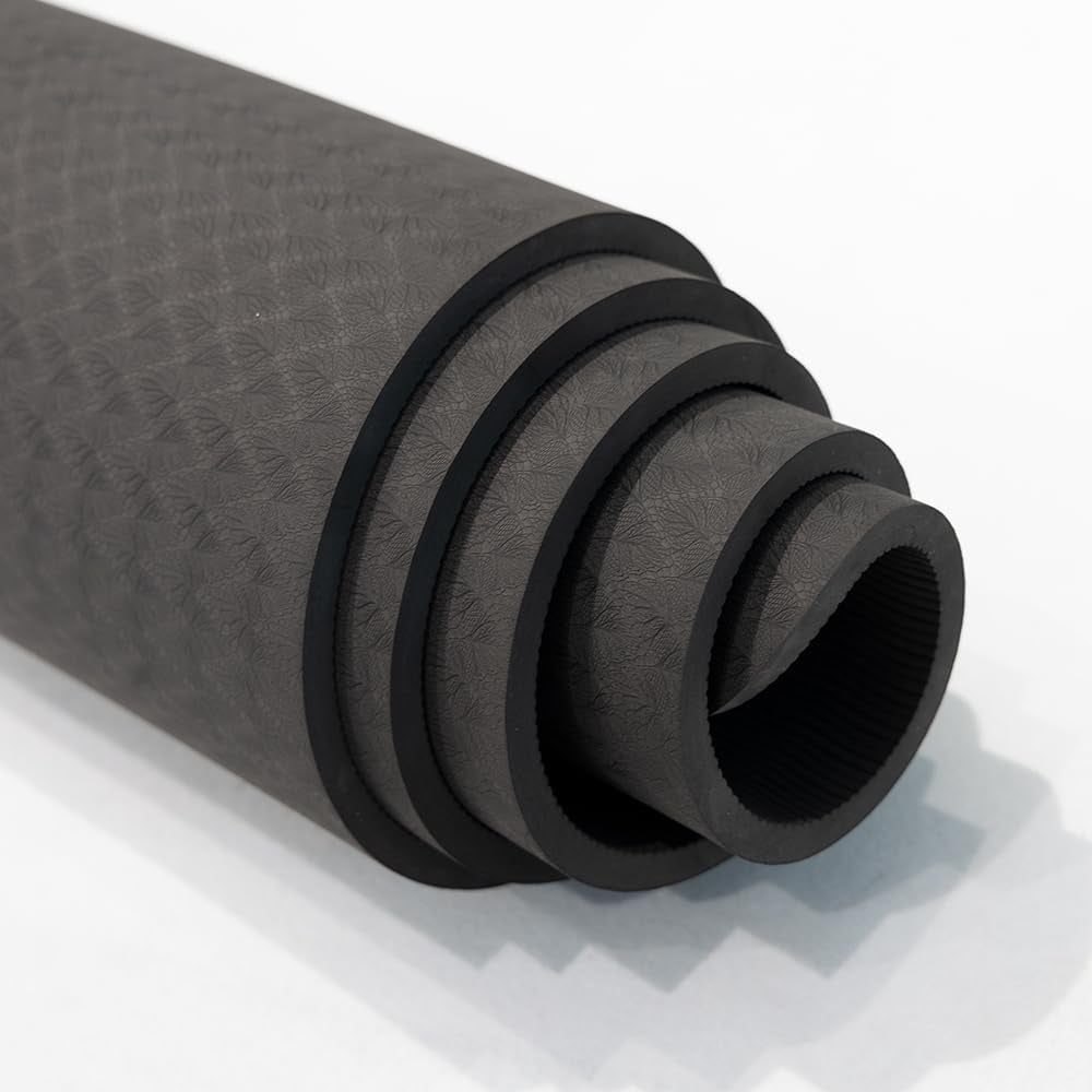 Premium Yoga Mat - TPE Material, Excellent Resilience, Non Slip, 72” X 24” Extra Thick 0.4"(10 Mm) with Carrying Strap