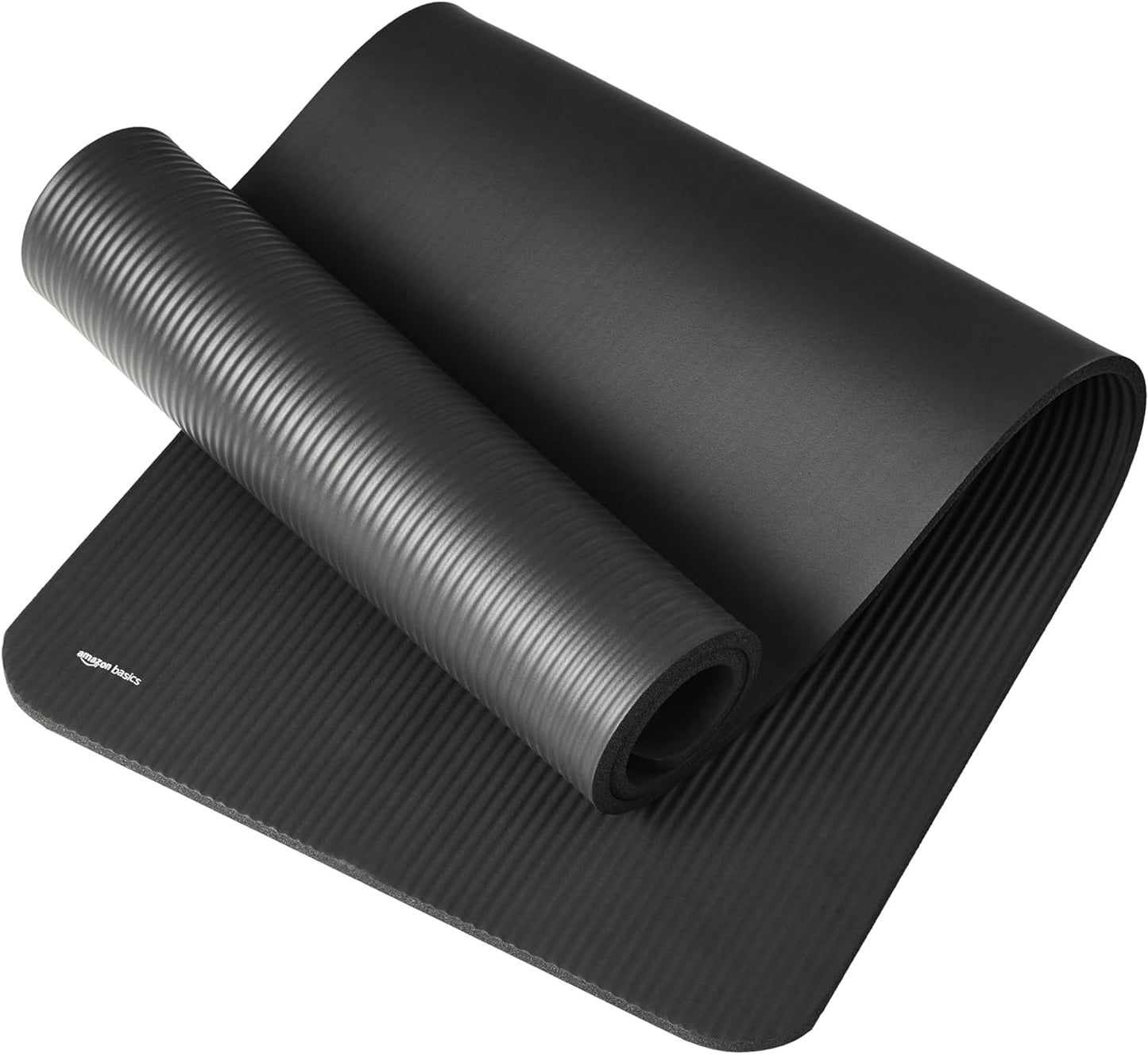 1/2 Inch Extra Thick Exercise Yoga Mat with Carrying Strap, Cushioned Support, for Fitness and Gym Workouts