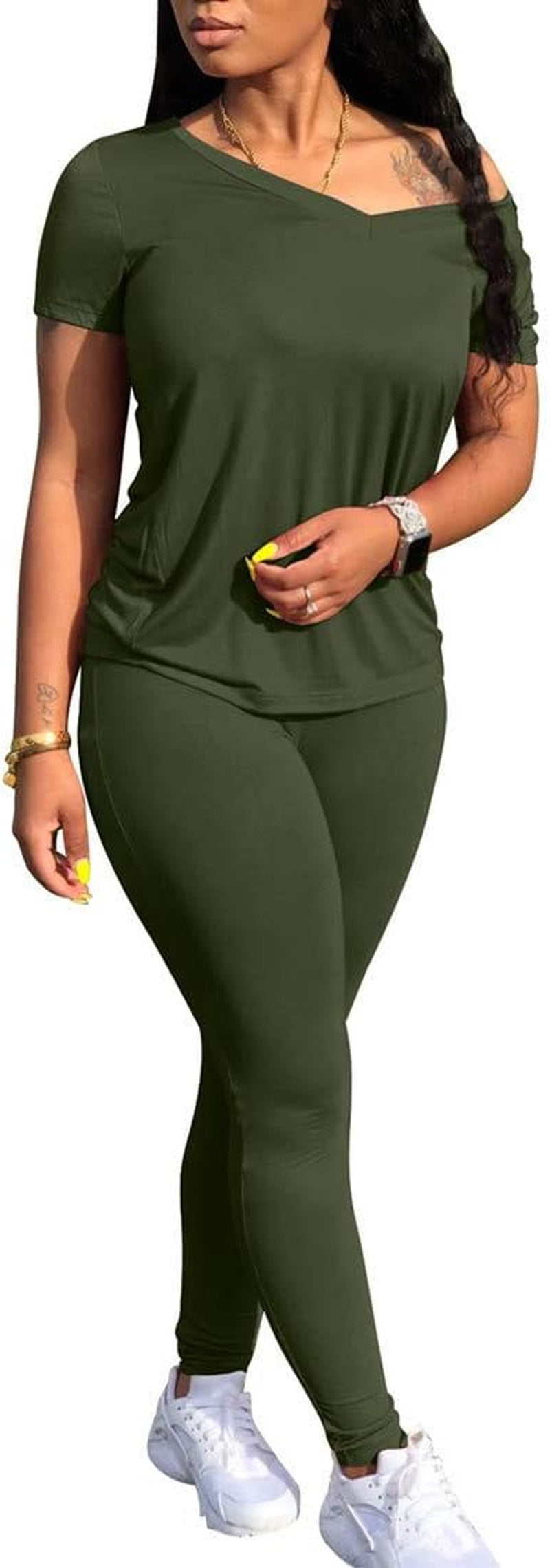 Chic 2-Piece Women's Workout Tracksuit Set - Long Sleeve Top & Jogger Leggings