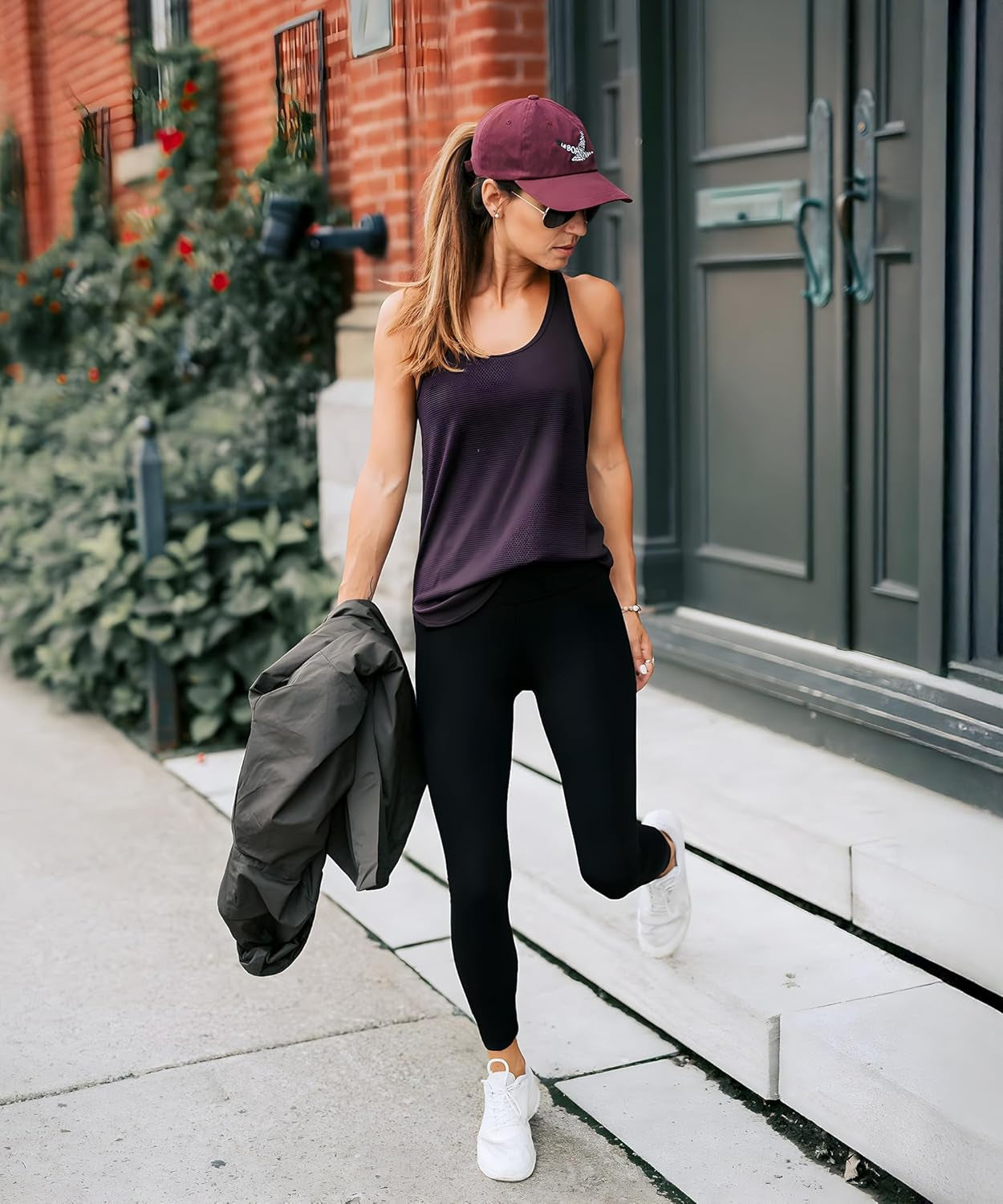 High-Waisted Women's Leggings 3-Pack - Soft Athletic Tummy Control Pants for Running, Yoga, and Workouts in Regular and Plus Sizes