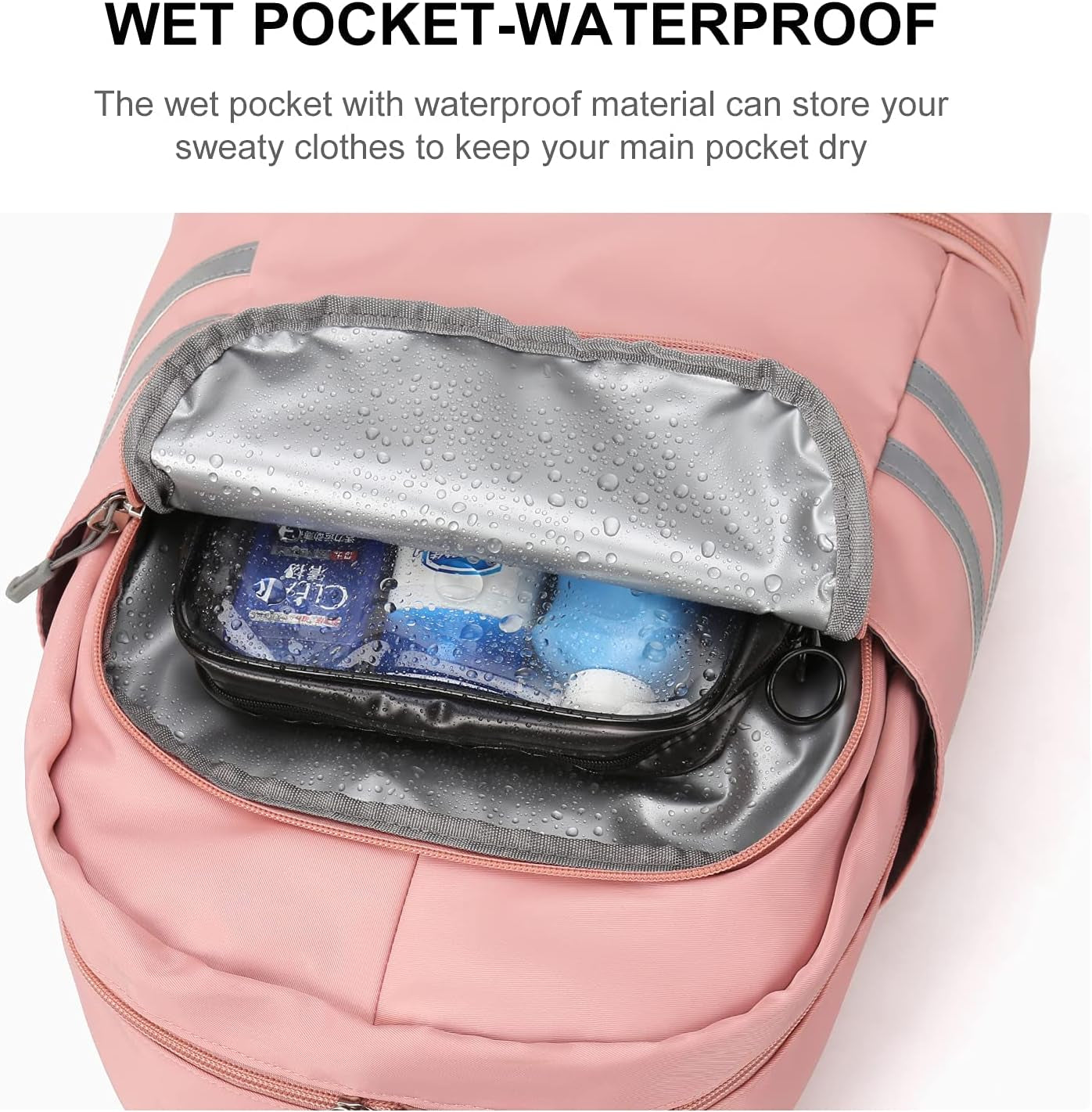 Versatile Women's Waterproof Gym Backpack with Shoe Compartment & Wet Pocket - Perfect for Travel & Sports!