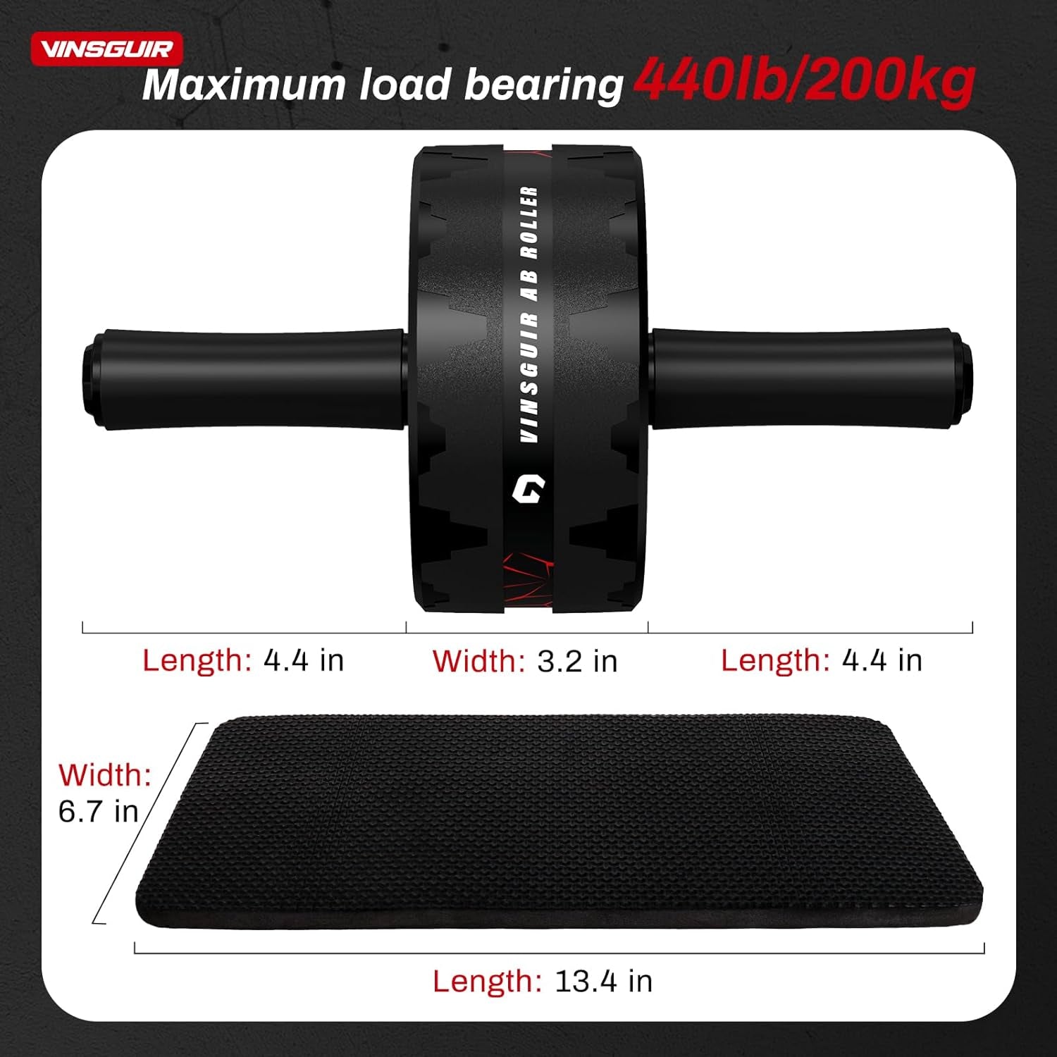 Ultimate Ab Roller Wheel with Knee Pad - Complete Core Workout & Full-Body Strength Training Equipment for Home Gym