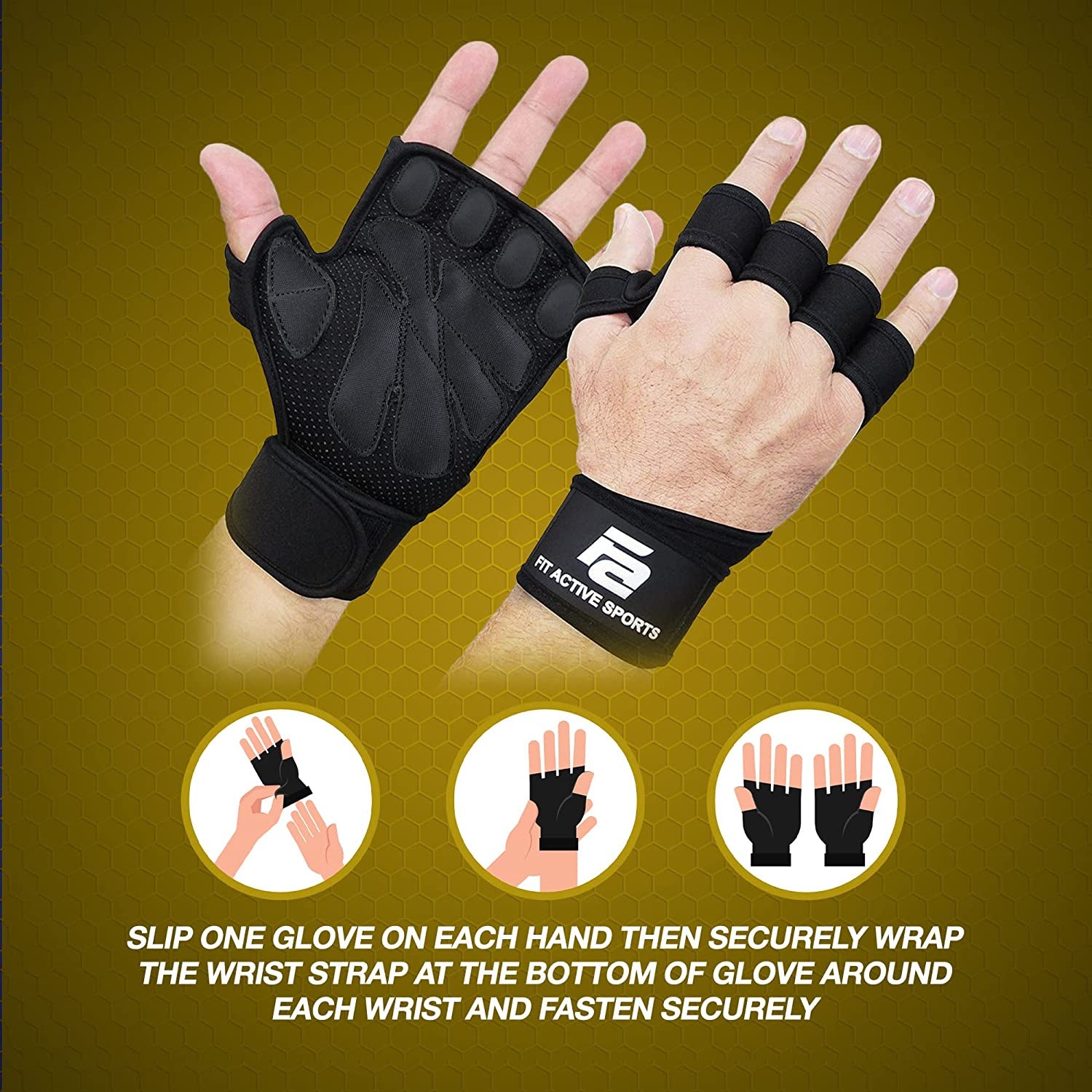 Elevate Your Workout: Ventilated Weight Lifting Gloves with Wrist Wraps for Ultimate Support in Gym Fitness & Cross Training!