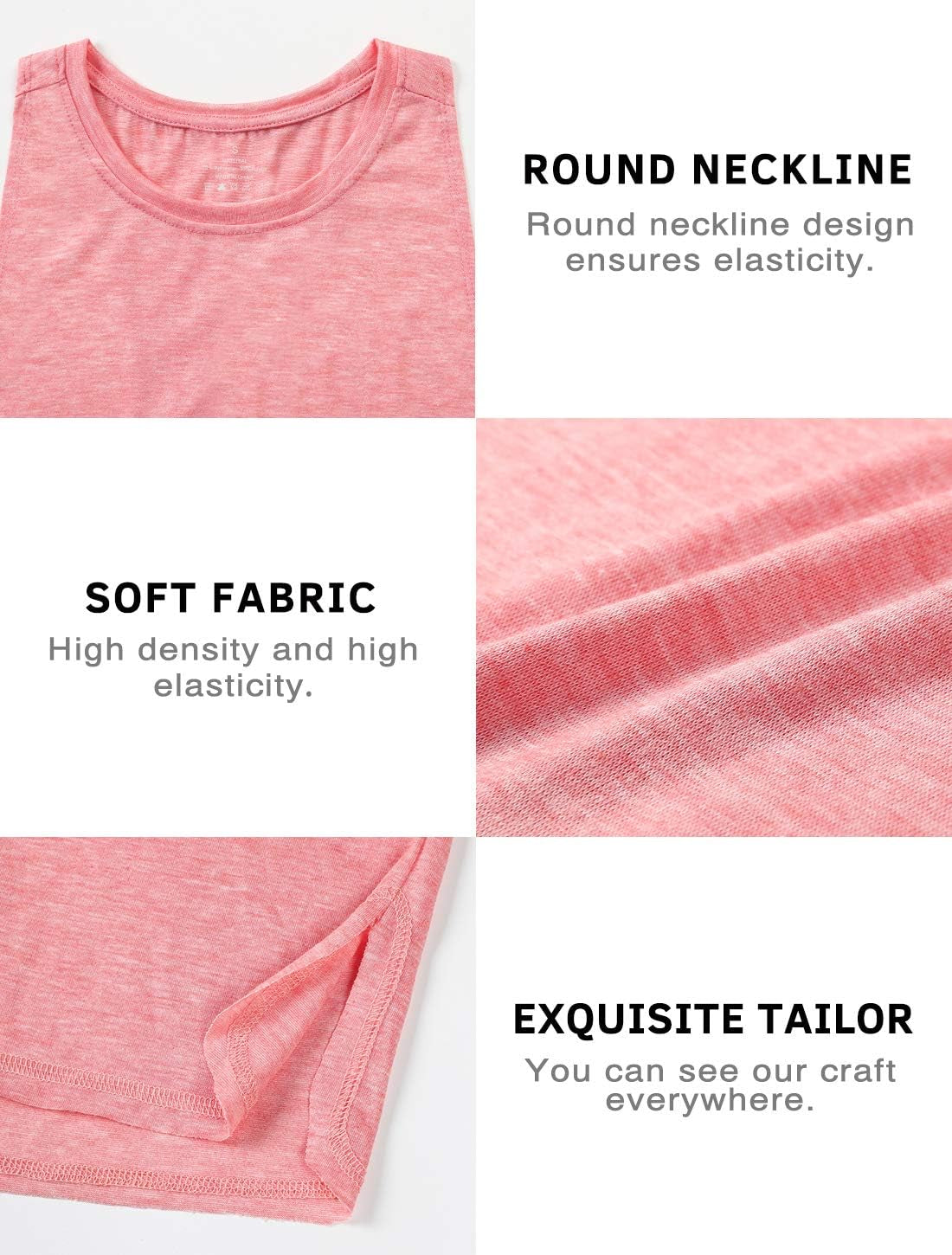Essential 4-Pack Women's Lightweight Workout Tank Tops - Perfect for Running, Gym, and Yoga