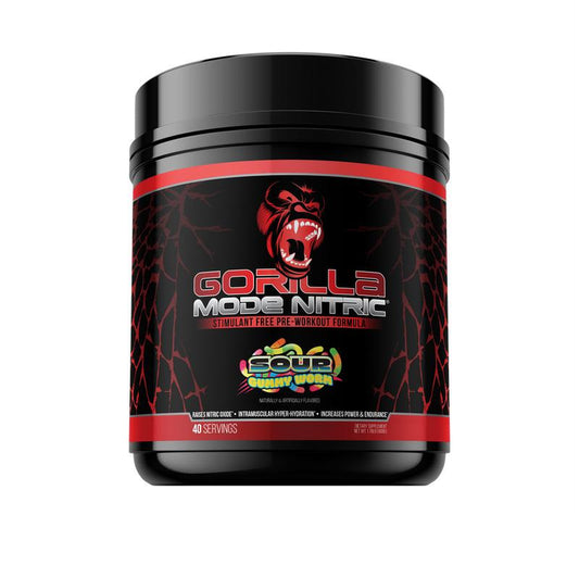 Gorilla Mode Nitric - Unleash Your Potential with Stimulant-Free Pre-Workout for Maximum Performance (20/40 Servings)