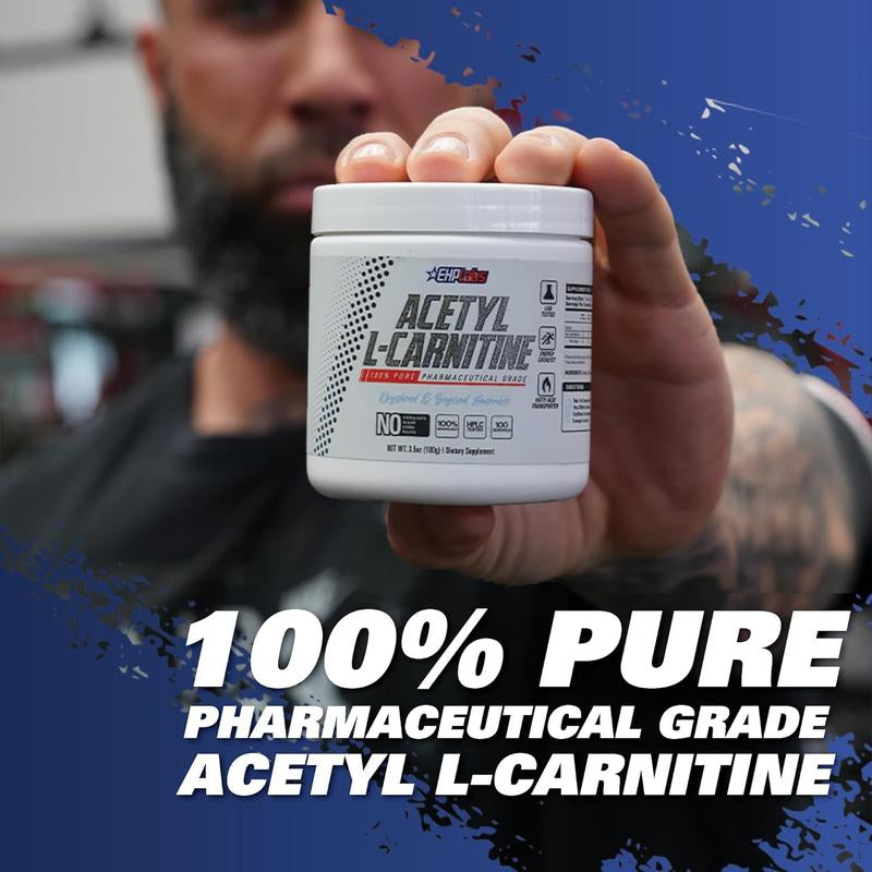 Ehplabs Acetyl L Carnitine Powder 100G - Boost Natural Energy & Support PCOS - Delicious Flavor - Perfect Stack with Oxyshred