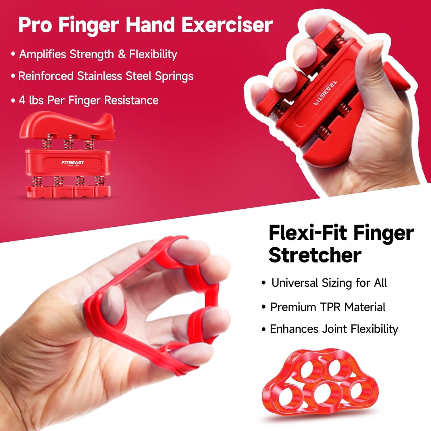 Ultimate 5-Pack Adjustable Resistance Grip Strengthening Kit for Powerful Forearms and Hands
