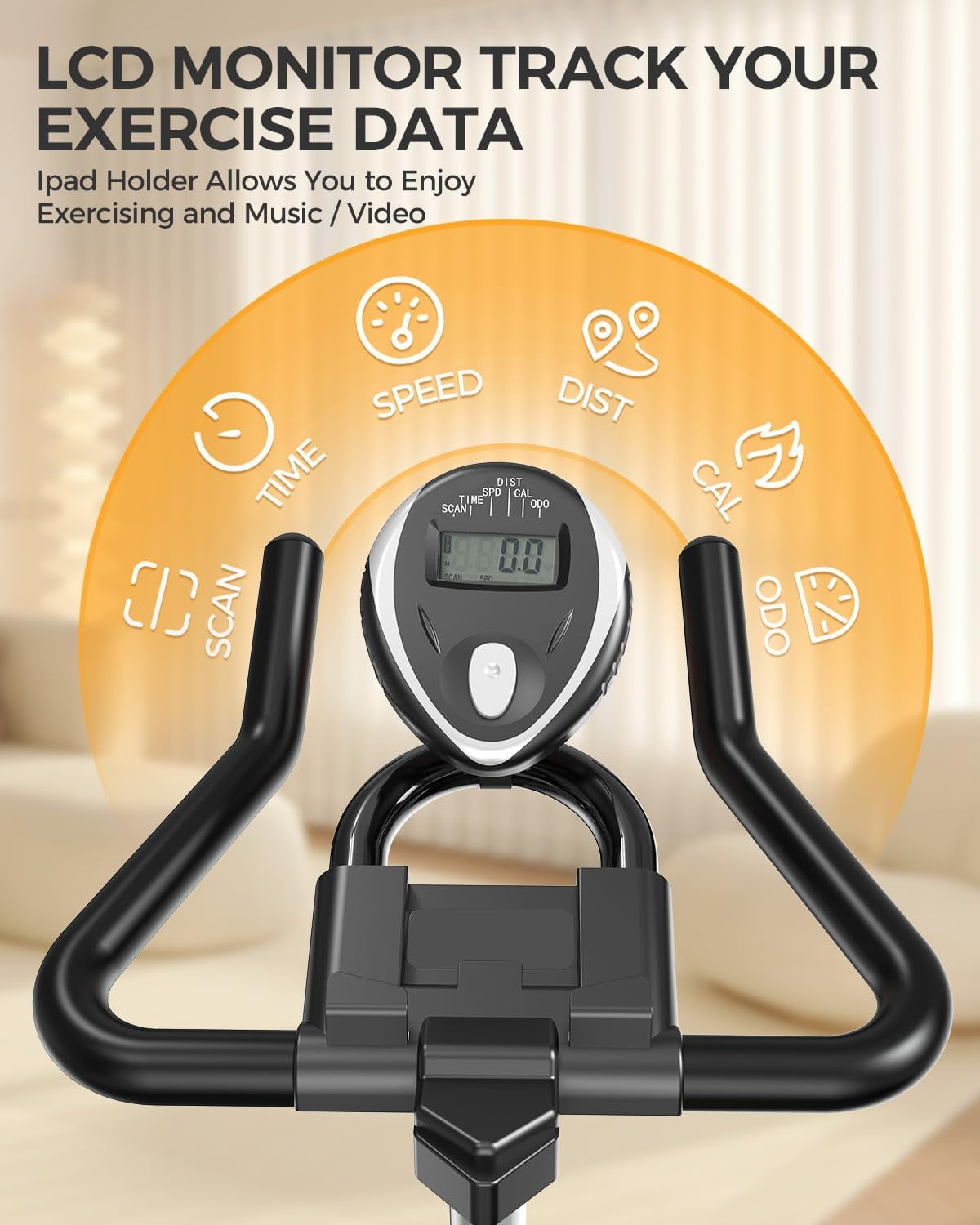 Adjustable Magnetic Resistance Indoor Cycling Bike with Silent Belt Drive and Enhanced Comfort Seat, 350 lbs Weight Capacity for Home Cardiovascular Fitness