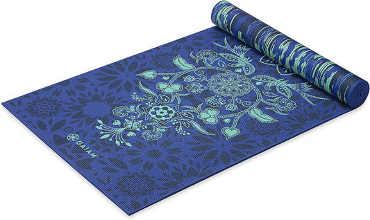 Yoga Mat - Premium 6Mm Print Reversible Extra Thick Non Slip Exercise & Fitness Mat for All Types of Yoga, Pilates & Floor Workouts (68" X 24" X 6Mm Thick)