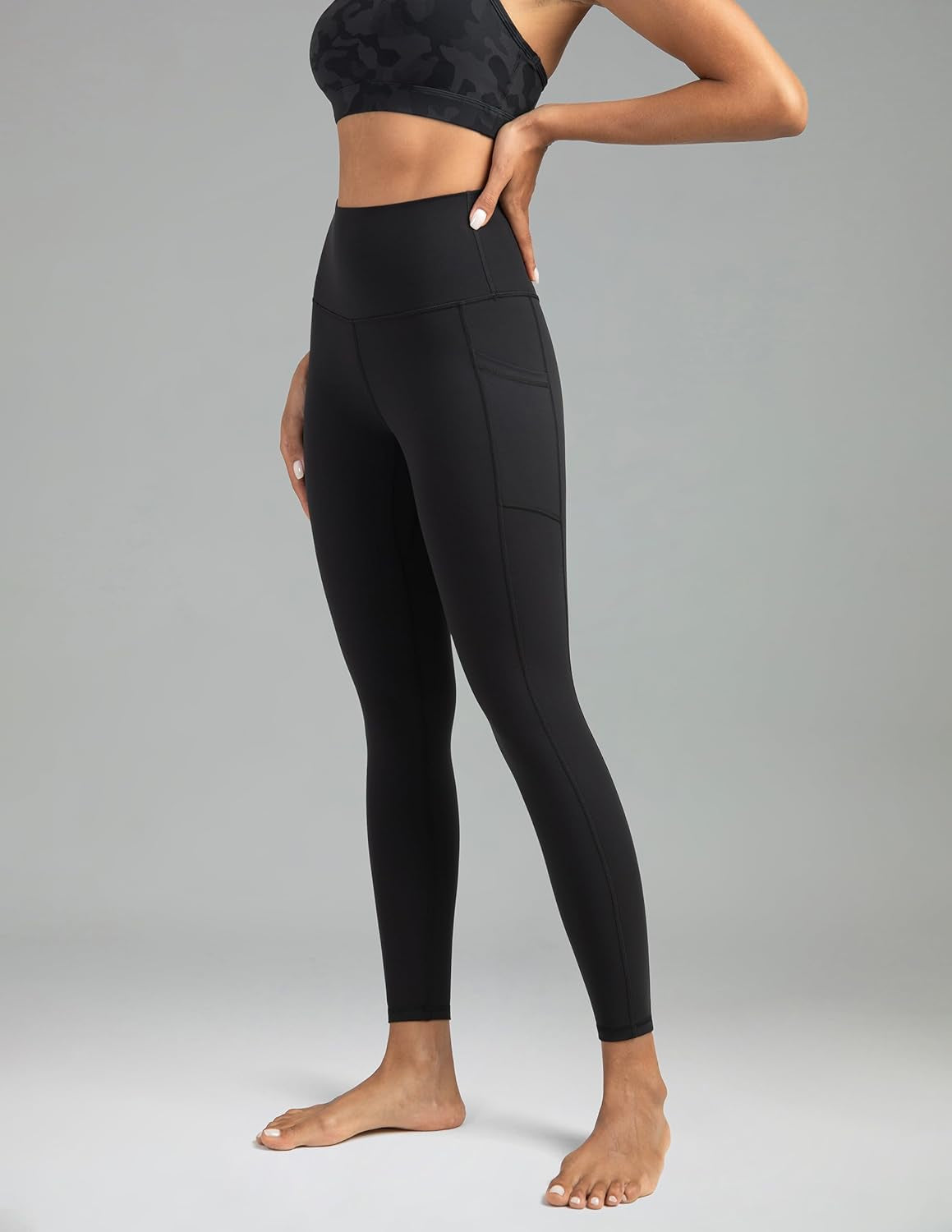 High-Waisted 7/8 Length Women's Yoga Pants with Pockets