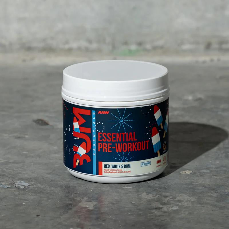 Unleash Explosive Energy with Raw Nutrition CBUM Chris Bumstead Essential Preworkout - Boost Blood Flow, Combat Fatigue & Choose from Exclusive Flavors!