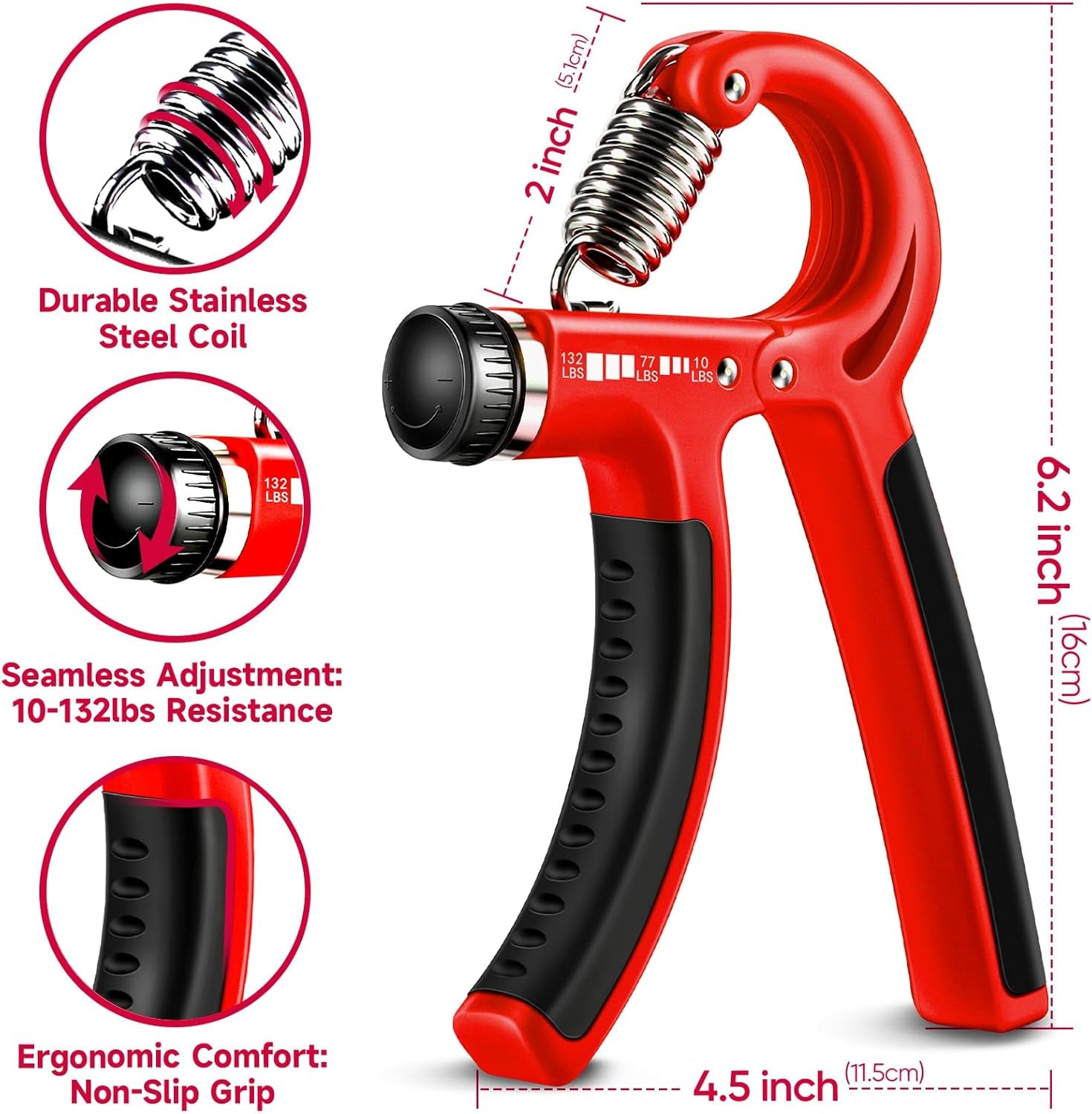 Ultimate 5-Pack Adjustable Resistance Grip Strengthening Kit for Powerful Forearms and Hands