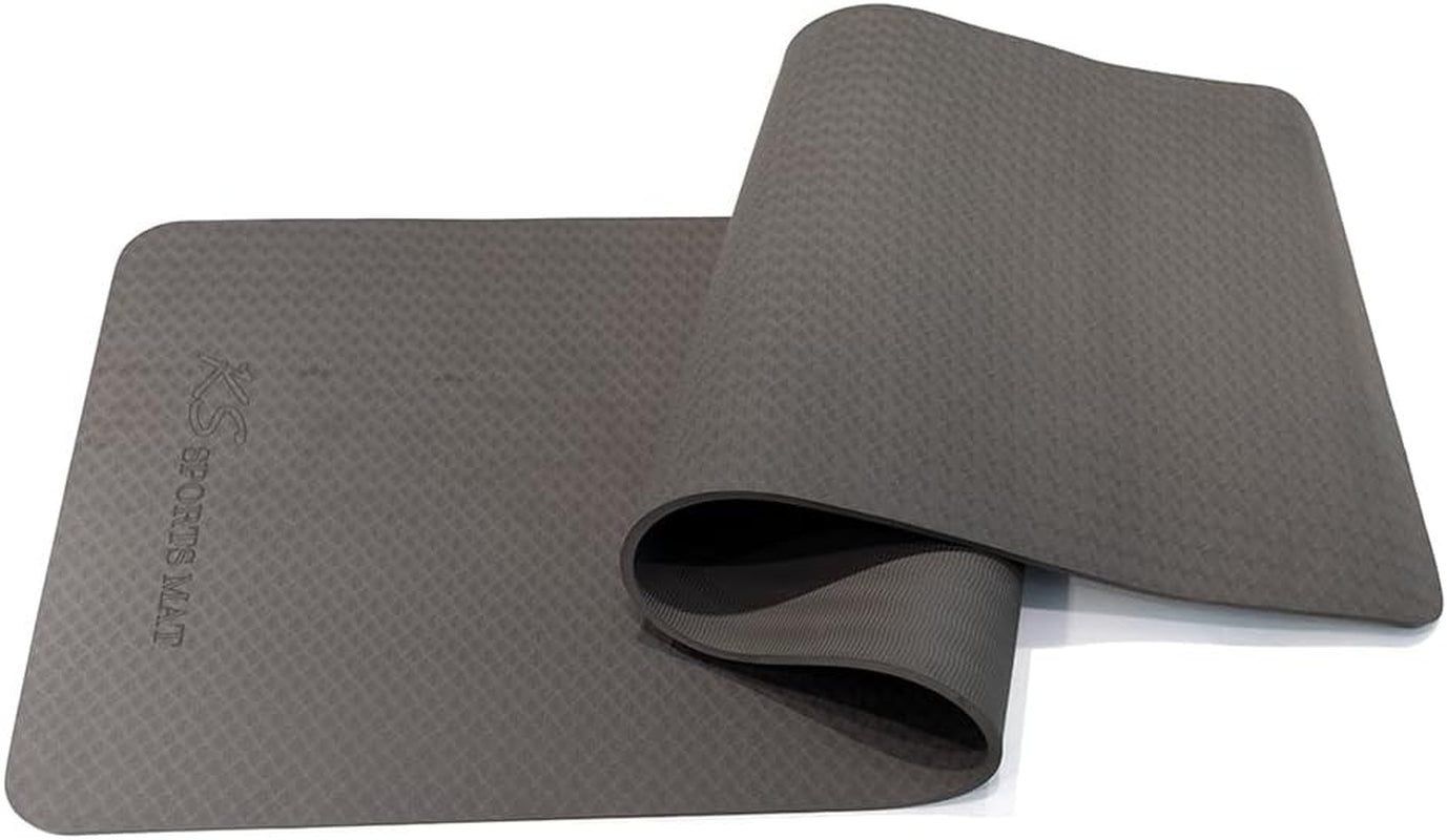 Premium Yoga Mat - TPE Material, Excellent Resilience, Non Slip, 72” X 24” Extra Thick 0.4"(10 Mm) with Carrying Strap