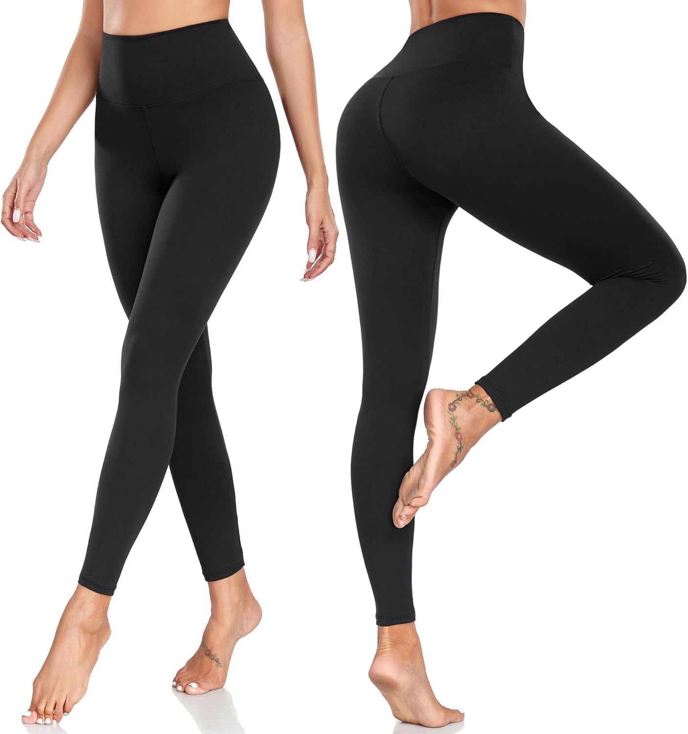 Women's High-Waisted Soft Leggings with Tummy Control for Yoga and Fitness Activities
