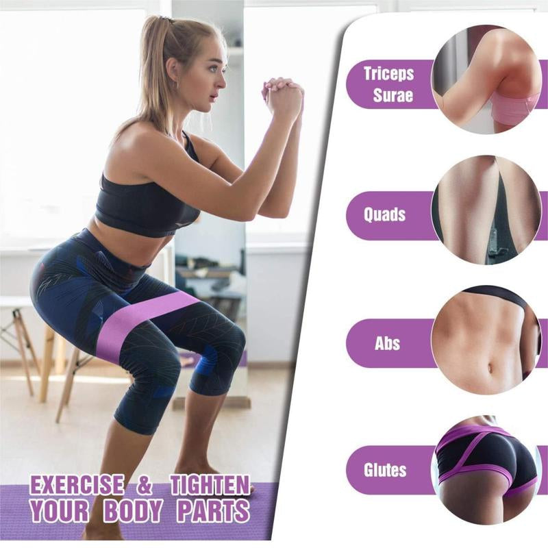 Summer Sports Exercise Resistance Loop Band Set, 3 Counts Elastic Squat Resistance Band, Yoga Stretch Strap, Gym Exercise Equipment for Home Workout, Gym Accessories, Exercise Equipment, Calisthenics Tools, Fitness Equipment, Workout Straps