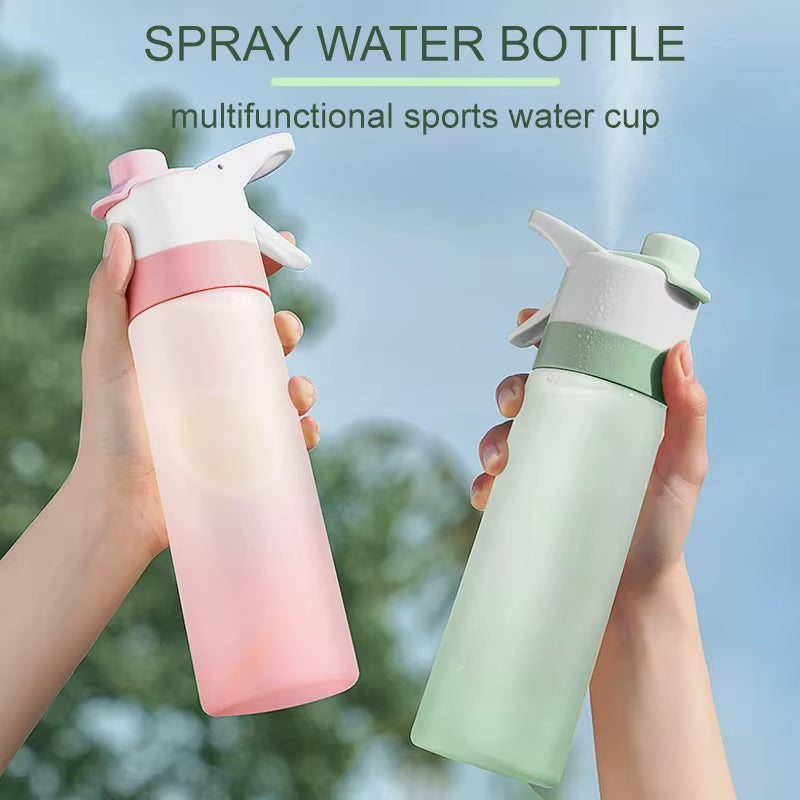 650ml Portable Spray Water Bottle for Outdoor Activities and Fitness