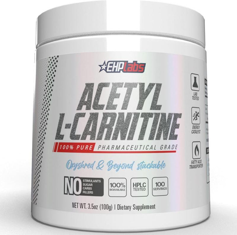 Ehplabs Acetyl L Carnitine Powder 100G - Boost Natural Energy & Support PCOS - Delicious Flavor - Perfect Stack with Oxyshred