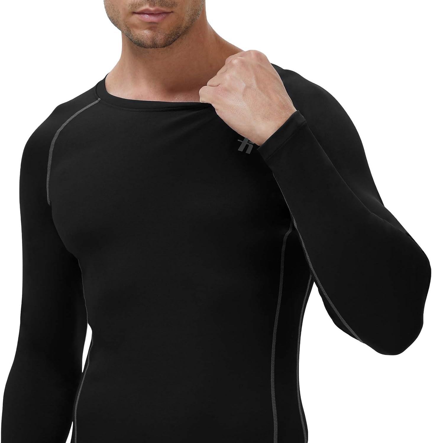 Men's Long Sleeve Compression Shirt - Cool Dry Athletic Tee for Workout & Fishing Sun Protection