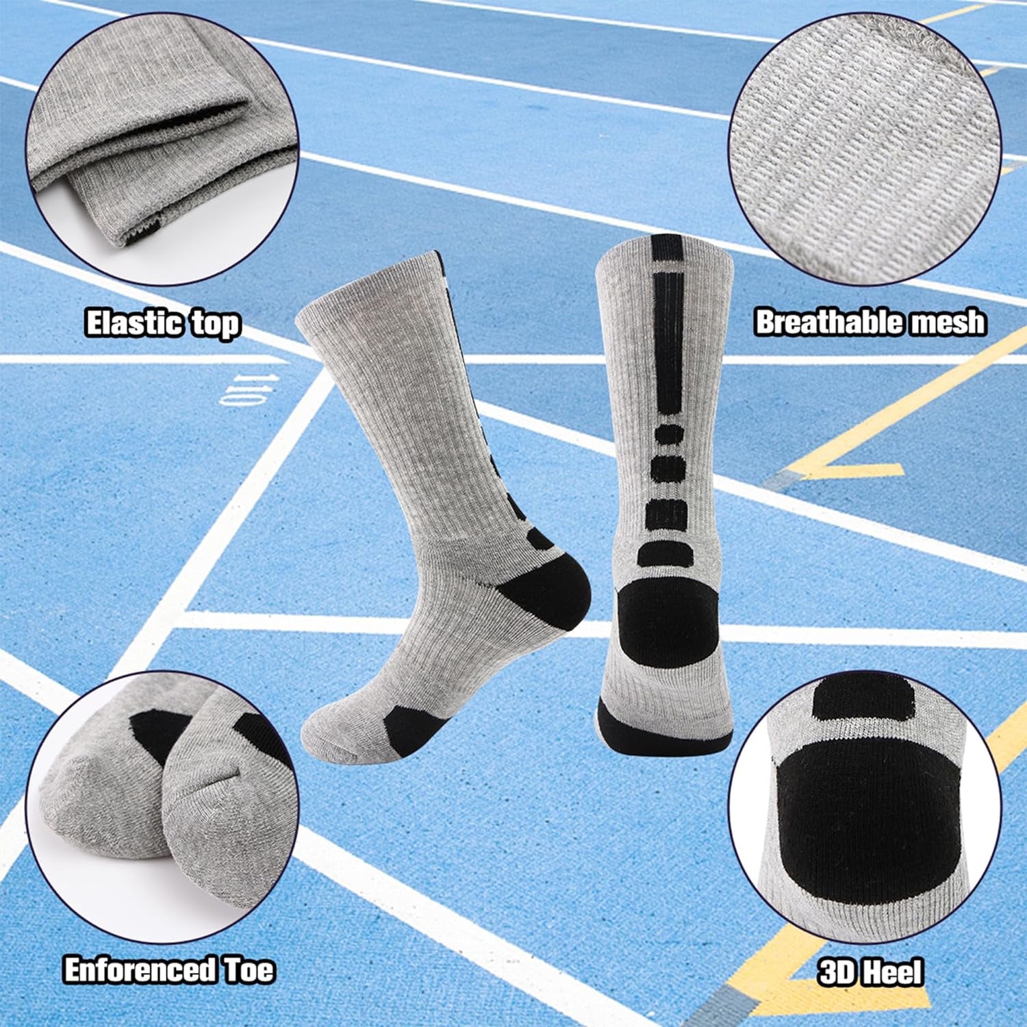 Ultimate Thick Calf High Crew Socks for Boys - Perfect for Basketball, Soccer, Hiking, Skiing & All Outdoor Adventures!