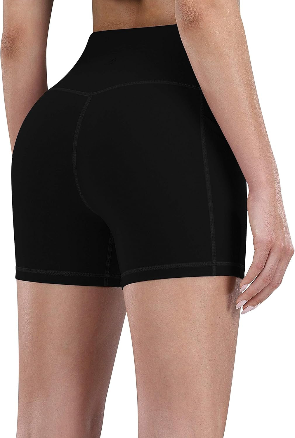 High Waist Biker Shorts for Women - 2 Pack 8"/5" Compression Workout Shorts with Pockets