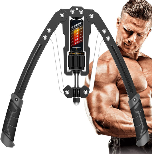 Adjustable Hydraulic Arm Exerciser - 22-440 lbs Resistance for Home Chest Expansion and Shoulder Muscle Training