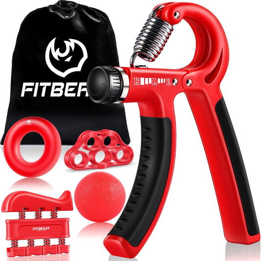 Ultimate 5-Pack Adjustable Resistance Grip Strengthening Kit for Powerful Forearms and Hands