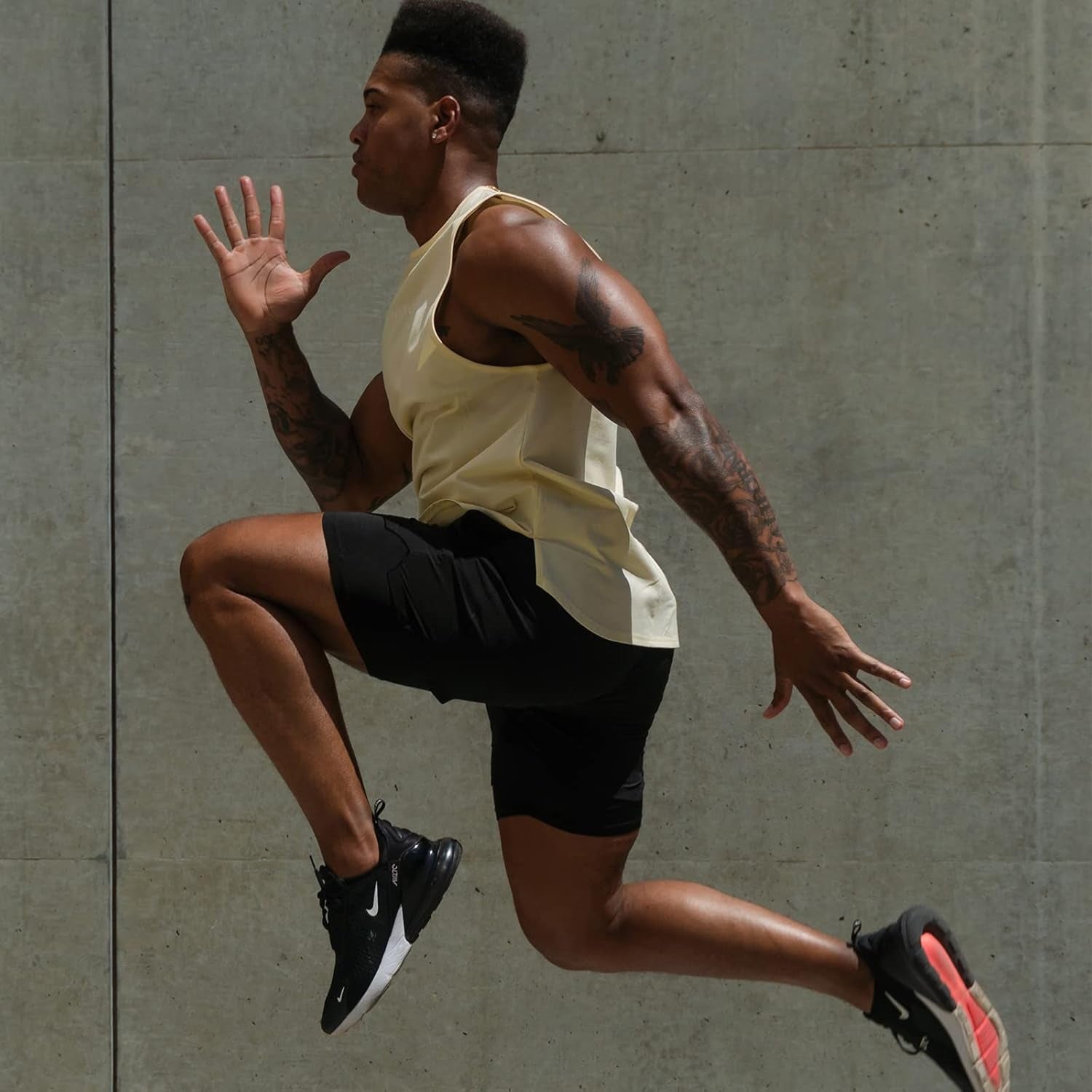 Men's 2-in-1 Athletic Gym and Running Shorts - 7" Length with Convenient Towel Loop