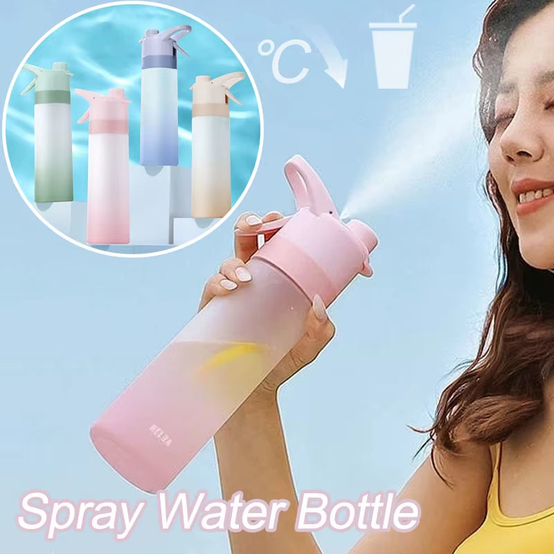 650ml Portable Spray Water Bottle for Outdoor Activities and Fitness